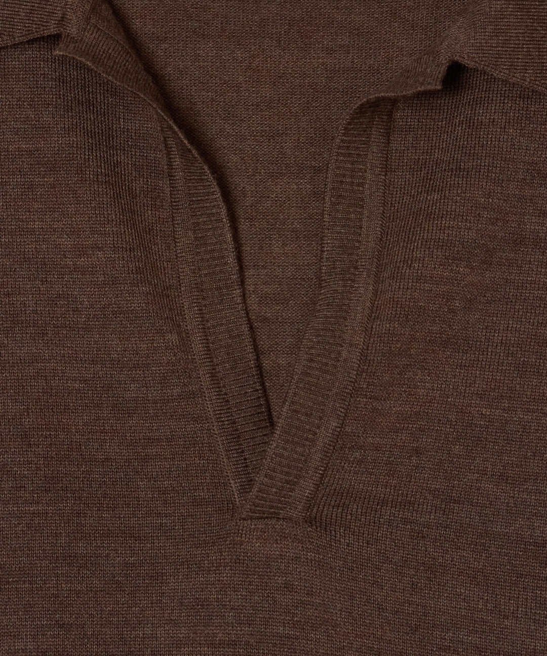 WOOL KNIT HALF SLEEVE POLO