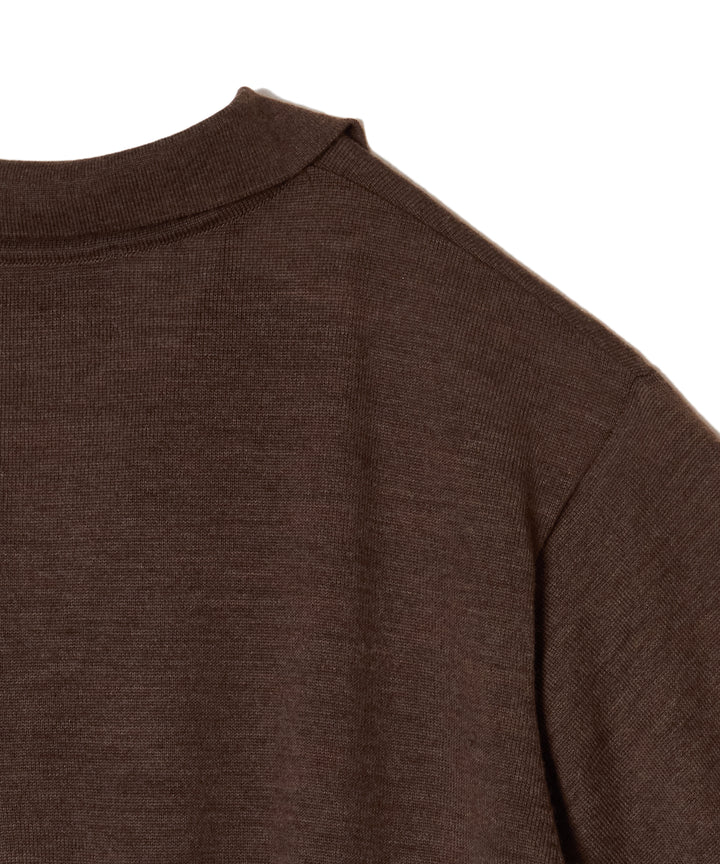 WOOL KNIT HALF SLEEVE POLO