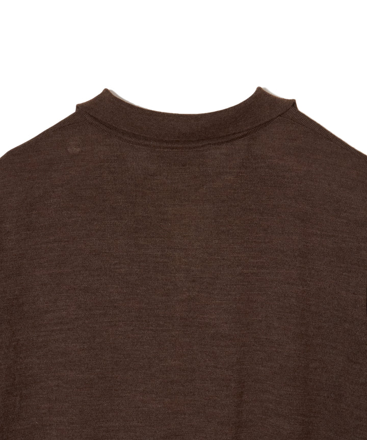 WOOL KNIT HALF SLEEVE POLO