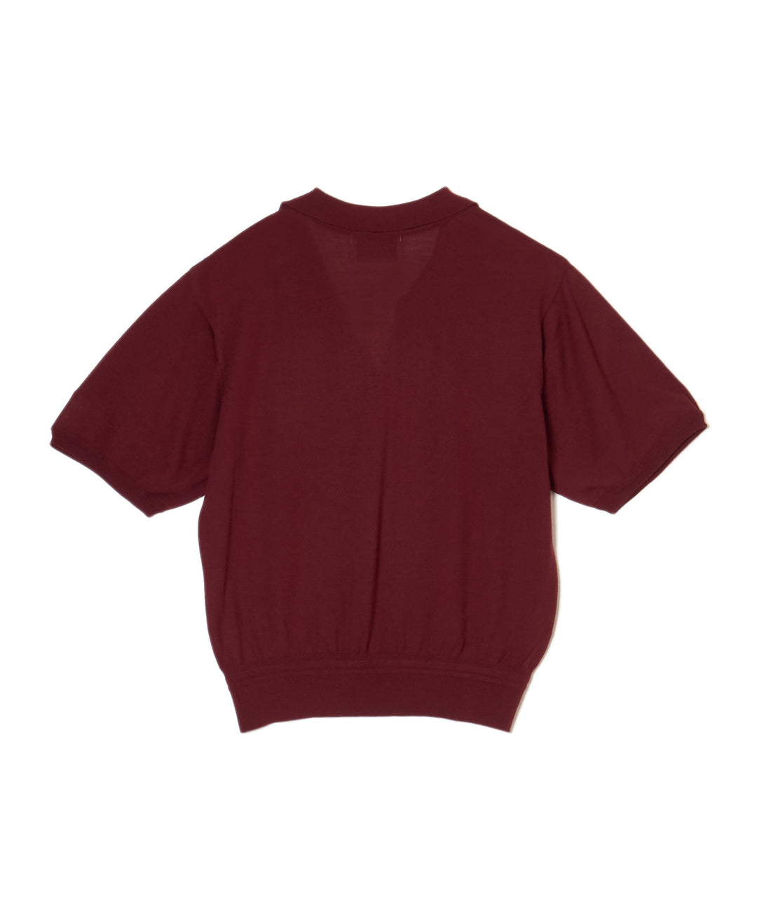 WOOL KNIT HALF SLEEVE POLO