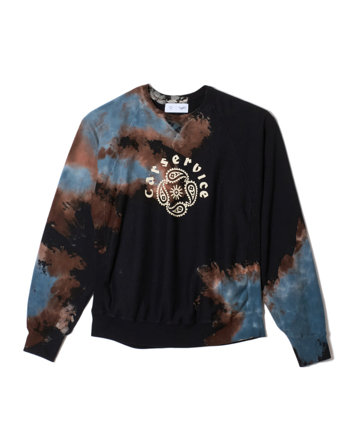 "CAR SERVICE" MELT DYE SWEAT PULLOVER