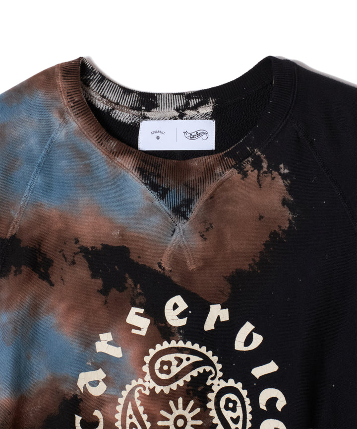 "CAR SERVICE" MELT DYE SWEAT PULLOVER