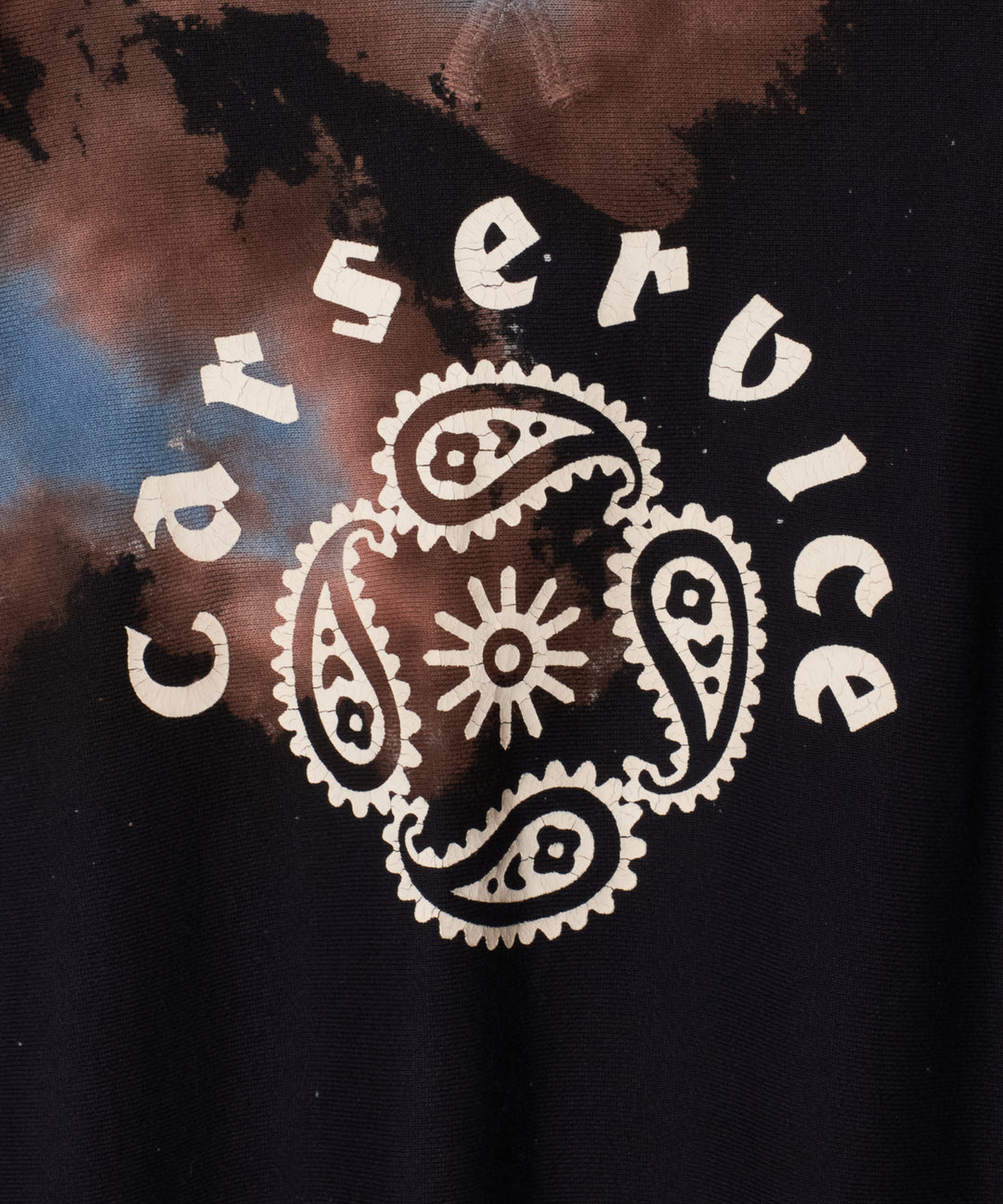 "CAR SERVICE" MELT DYE SWEAT PULLOVER