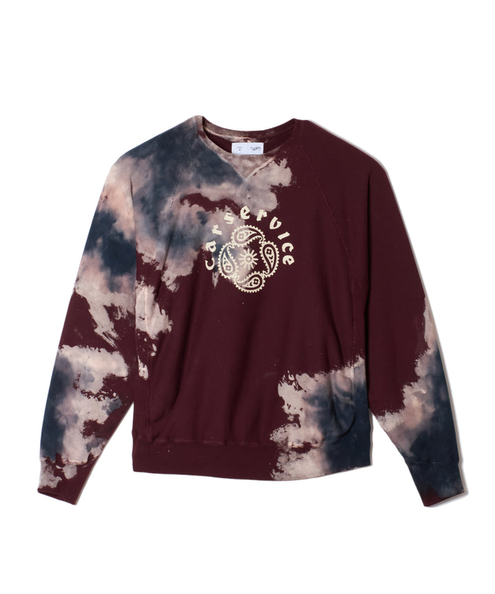 "CAR SERVICE" MELT DYE SWEAT PULLOVER