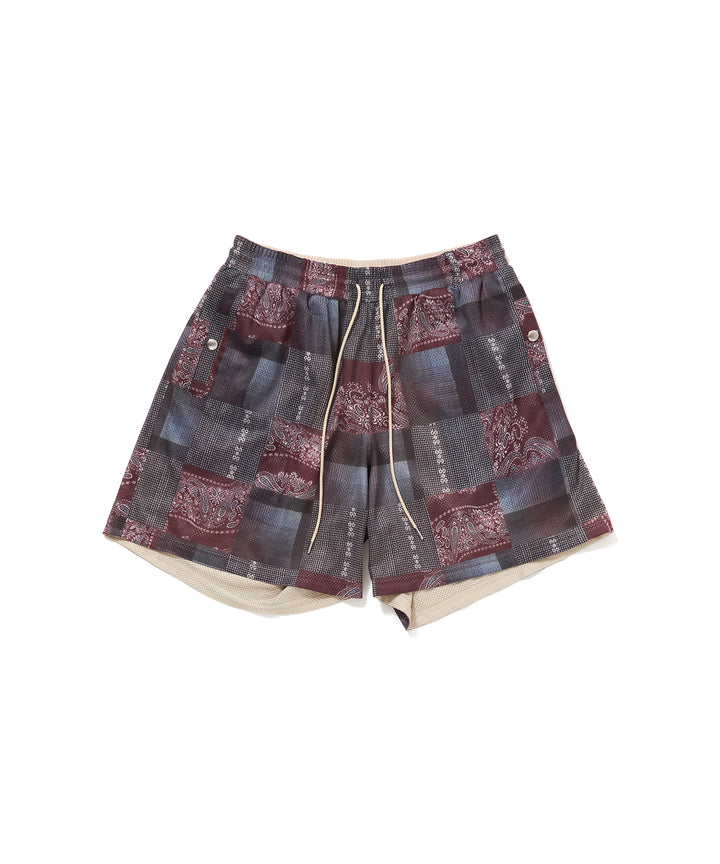"CAR SERVICE" 2FACE MESH SHORT PANTS