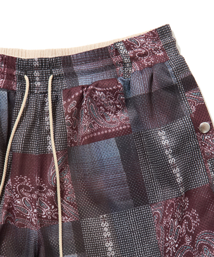 "CAR SERVICE" 2FACE MESH SHORT PANTS
