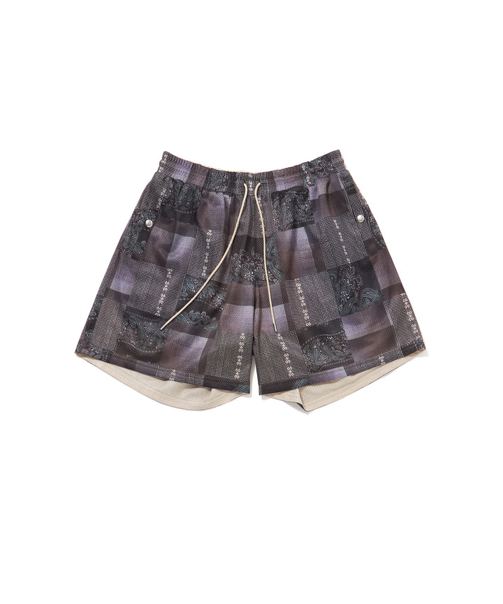 "CAR SERVICE" 2FACE MESH SHORT PANTS