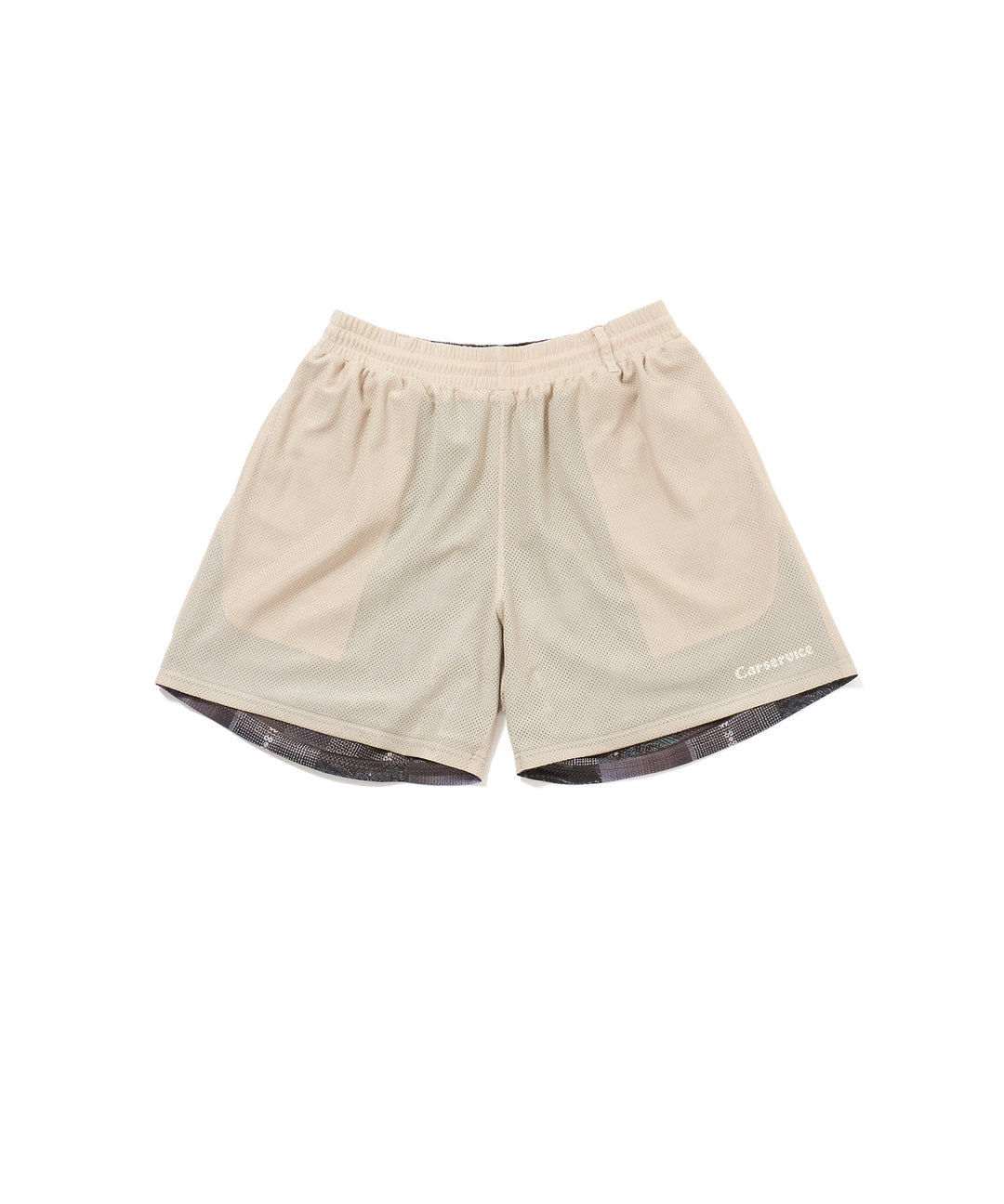 "CAR SERVICE" 2FACE MESH SHORT PANTS
