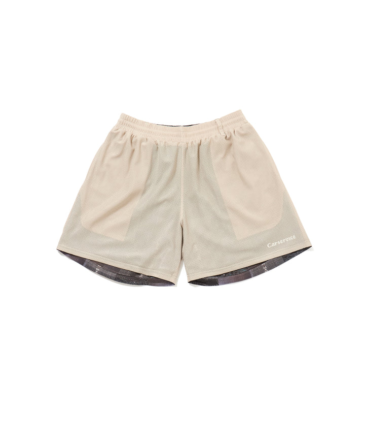 "CAR SERVICE" 2FACE MESH SHORT PANTS