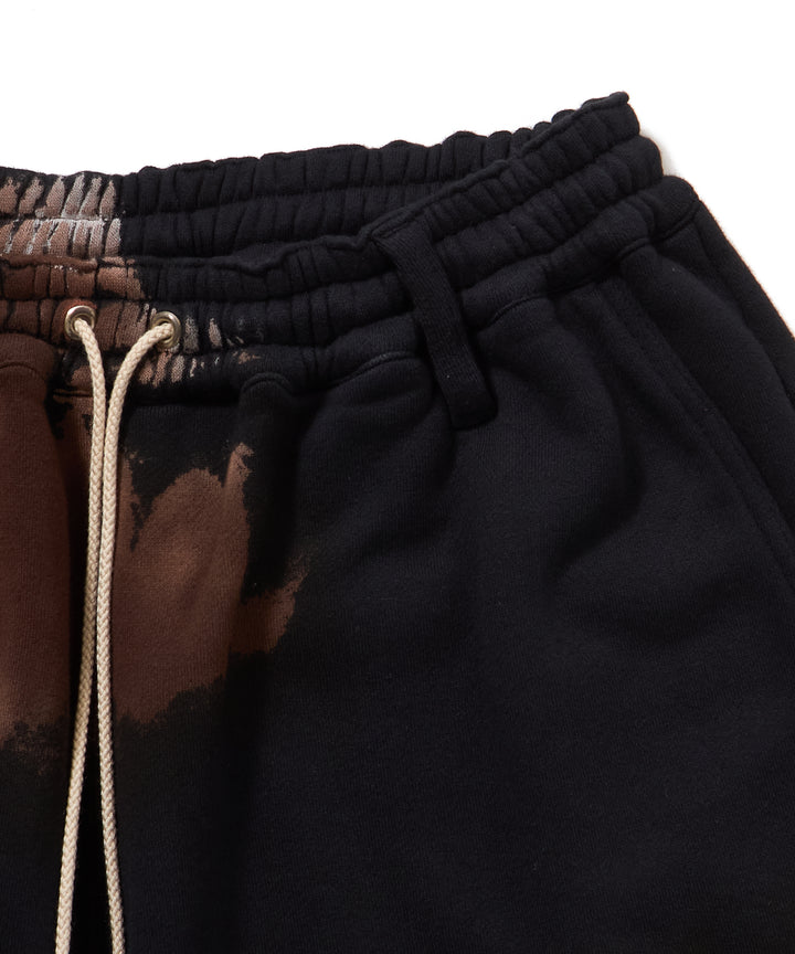"CAR SERVICE" MELT DYE SWEAT SHORTS