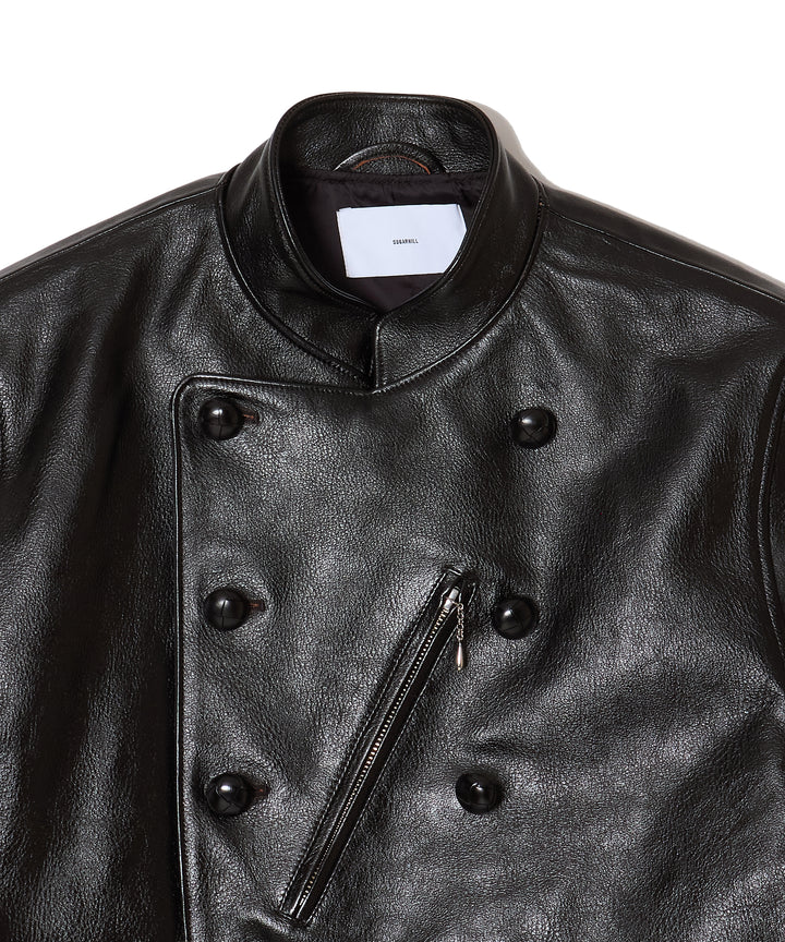 SHRINK LEATHER DOUBLE BLOUSON