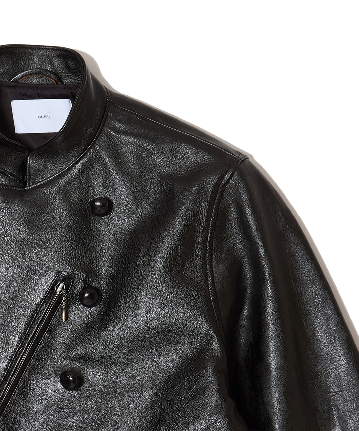 SHRINK LEATHER DOUBLE BLOUSON