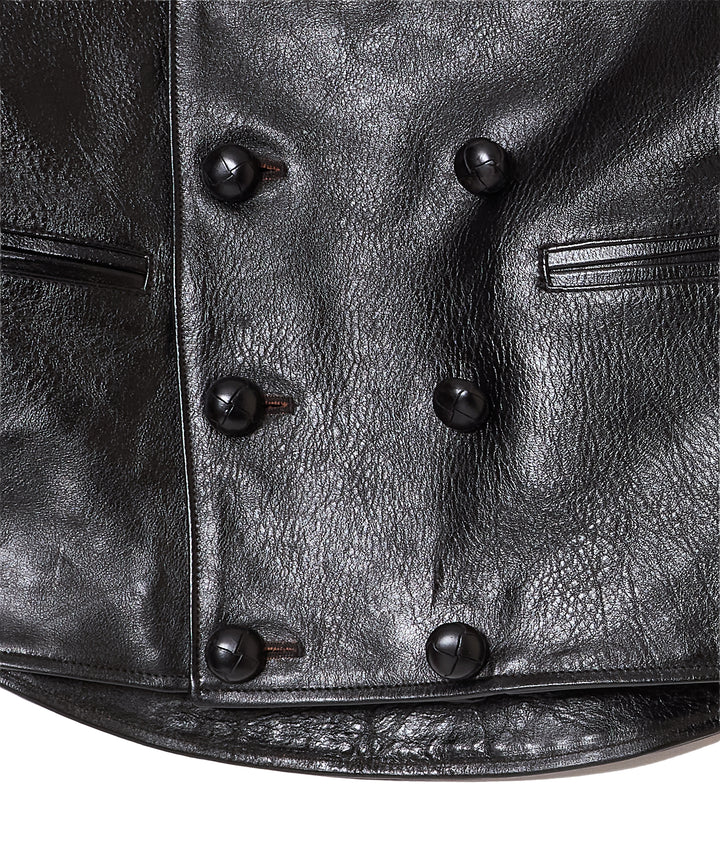 SHRINK LEATHER DOUBLE BLOUSON