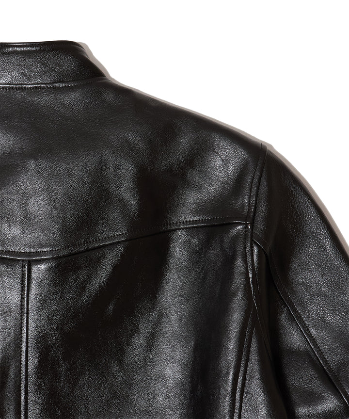 SHRINK LEATHER DOUBLE BLOUSON