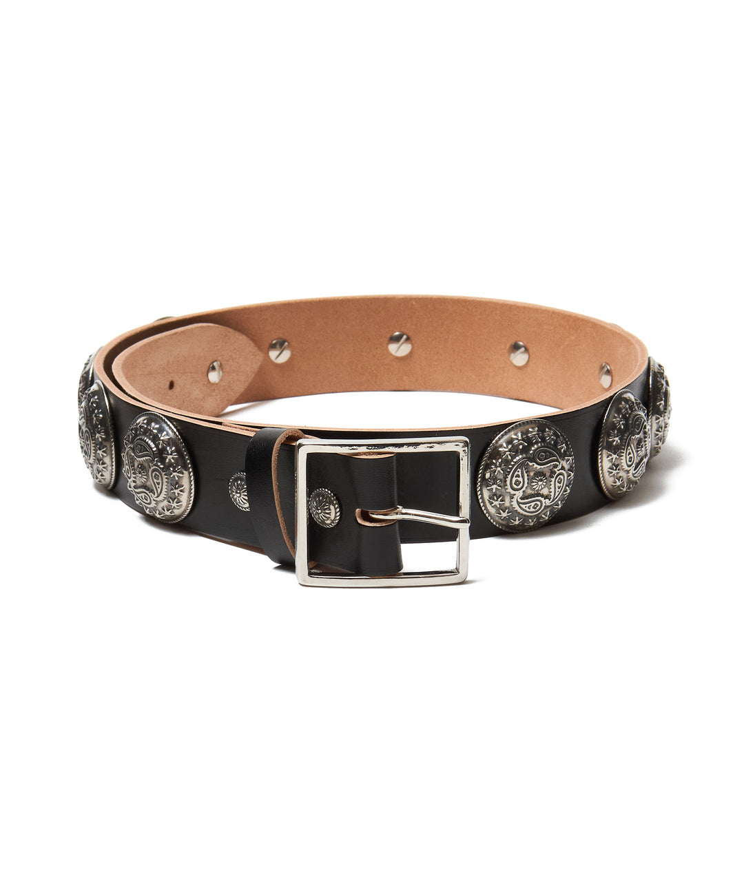 OVAL BUCKLE STUDDED BELT