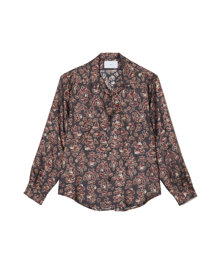 SILK OPEN COLLER SHIRT