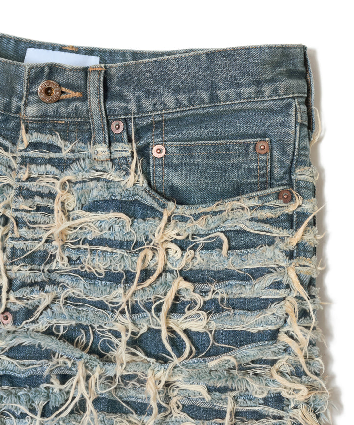 SLASHER MODERN DENIM PANTS FLARED CUT