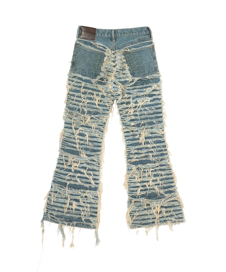 SLASHER MODERN DENIM PANTS FLARED CUT