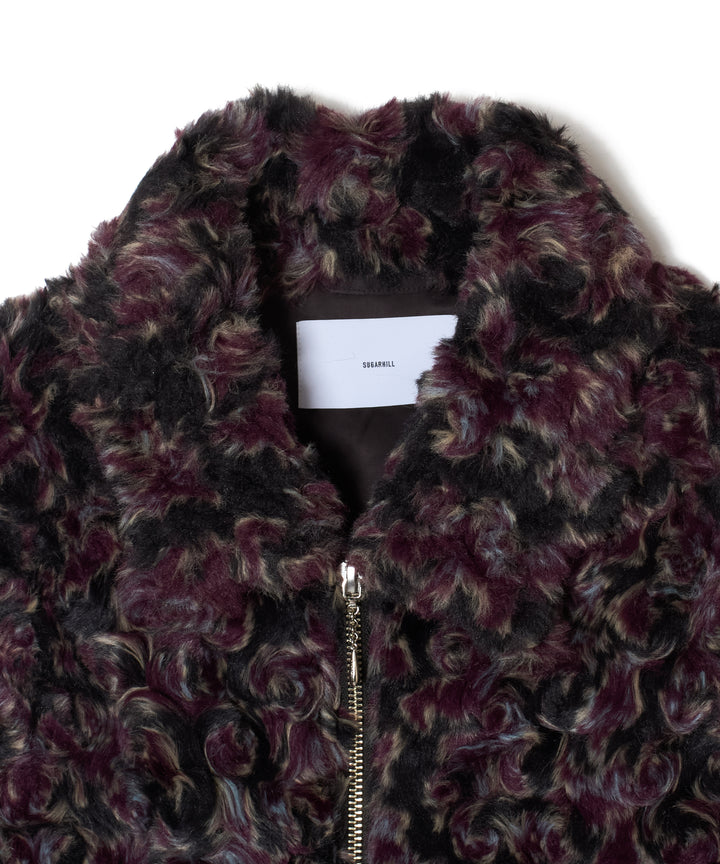 JACQUARD FUR ZIP JACKET
