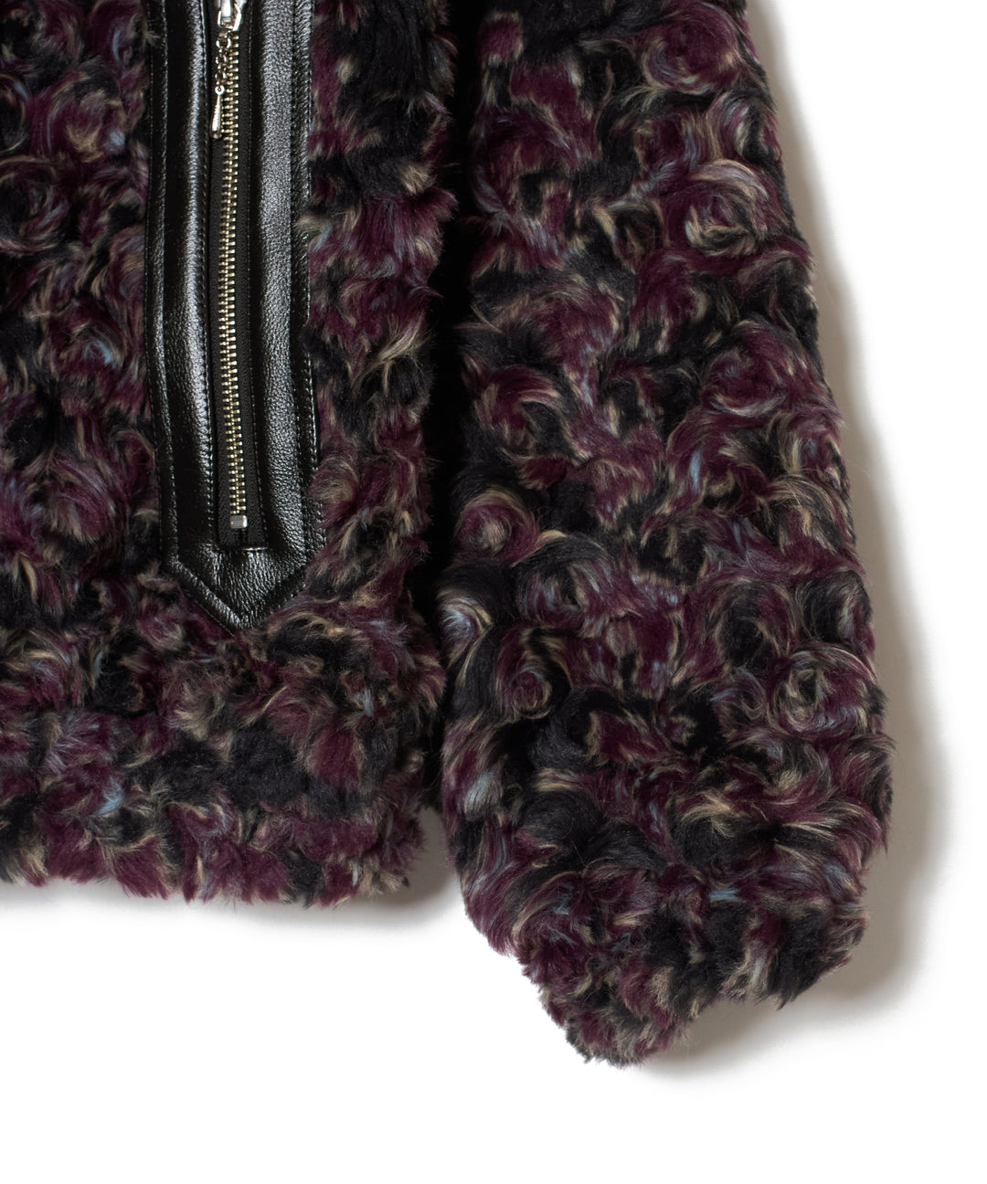 JACQUARD FUR ZIP JACKET