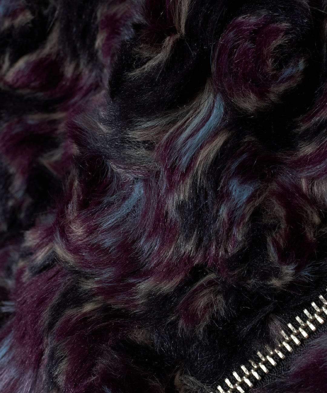 JACQUARD FUR ZIP JACKET