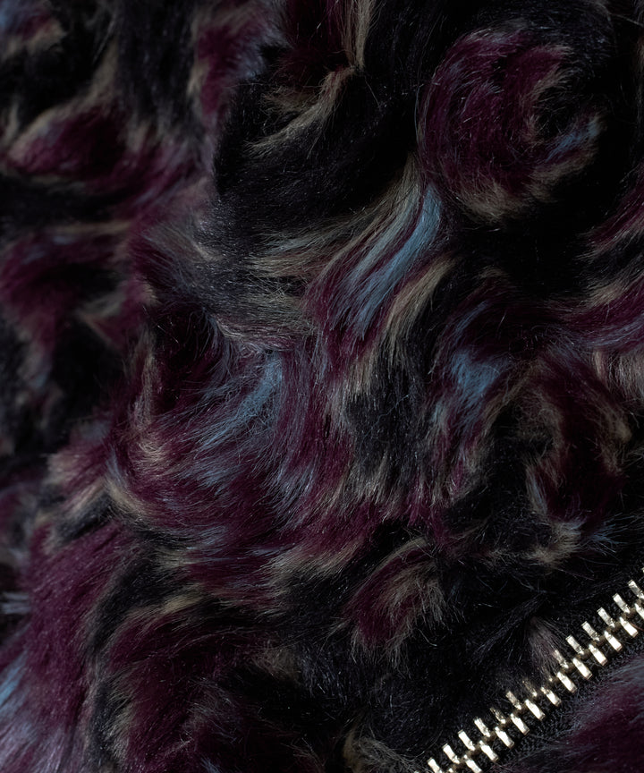 JACQUARD FUR ZIP JACKET