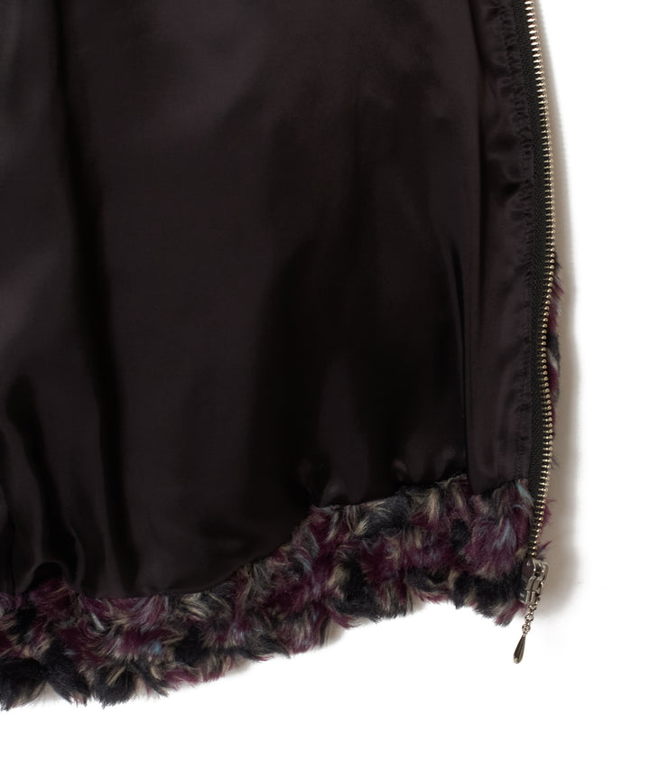 JACQUARD FUR ZIP JACKET
