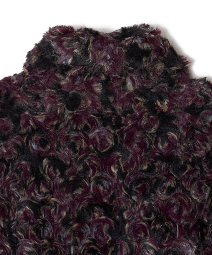 JACQUARD FUR ZIP JACKET