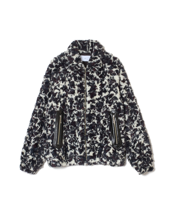 JACQUARD FUR ZIP JACKET