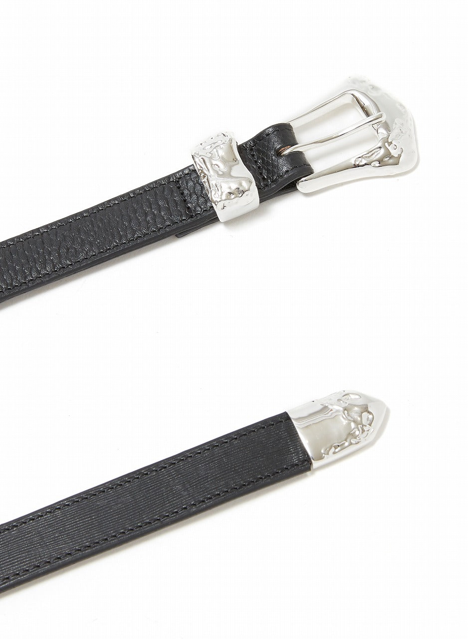 MULTI LEATHER BELT WITH SILVER BUCKLE