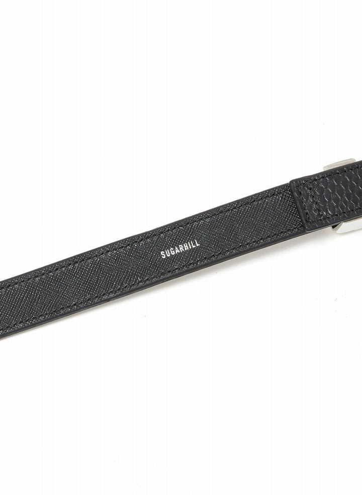 MULTI LEATHER BELT WITH SILVER BUCKLE