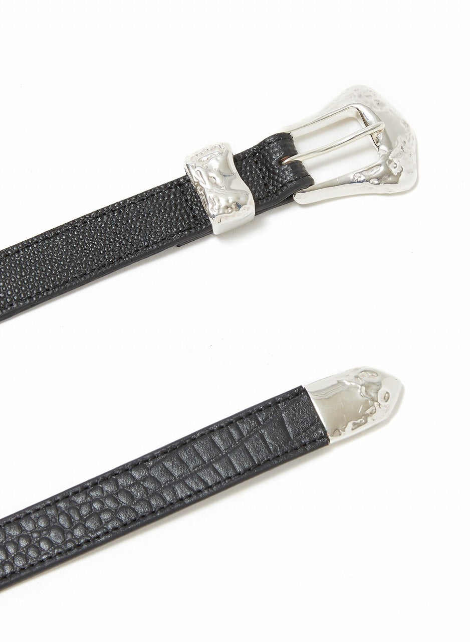 MULTI LEATHER BELT WITH SILVER BUCKLE