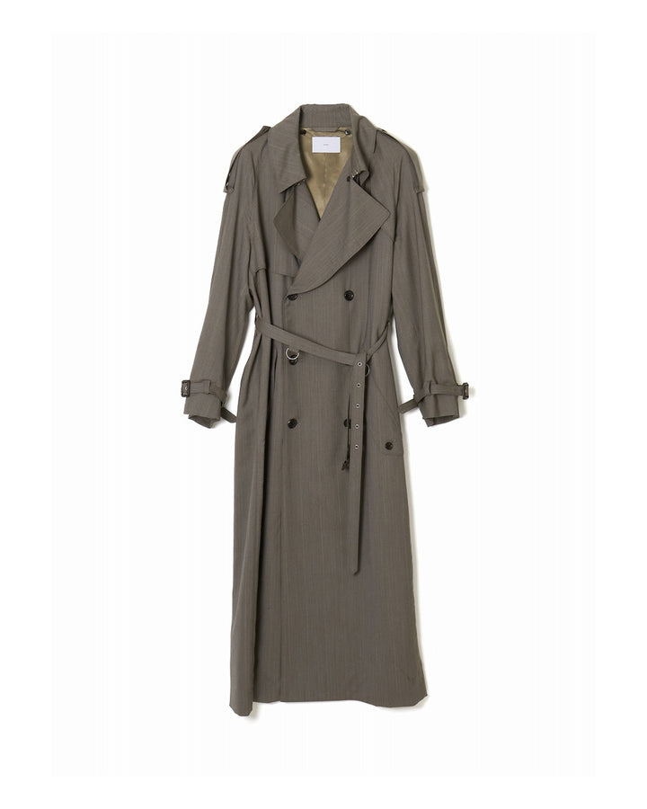 HEATHER WOOL TRENCH COAT