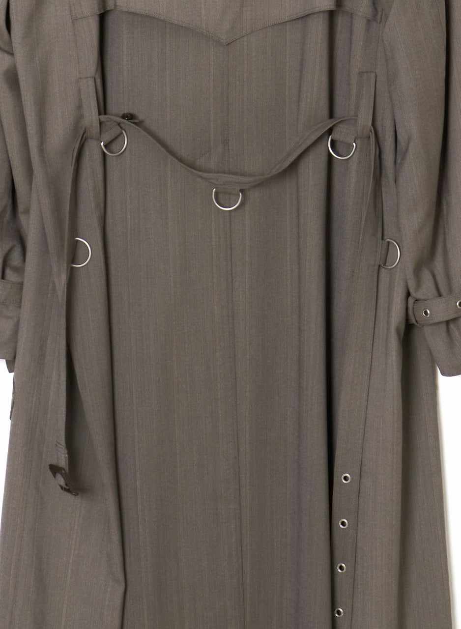 HEATHER WOOL TRENCH COAT