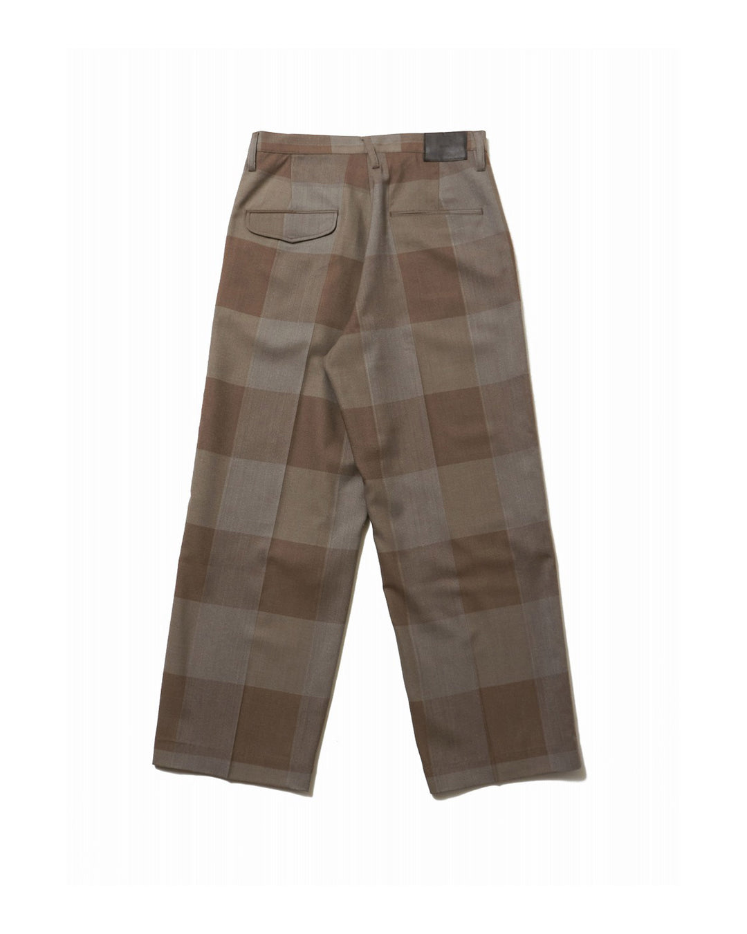 HEATHER WOOL PLAID WIDE TROUSERS