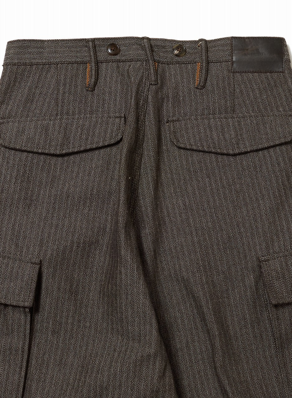 HERRINGBONE CARGO PANTS