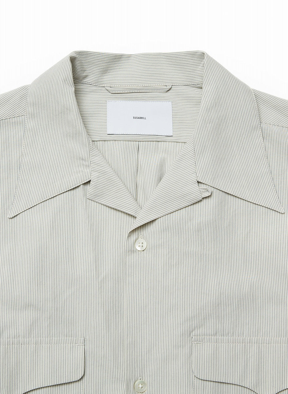 STRIPE OPEN-COLLAR SHIRT