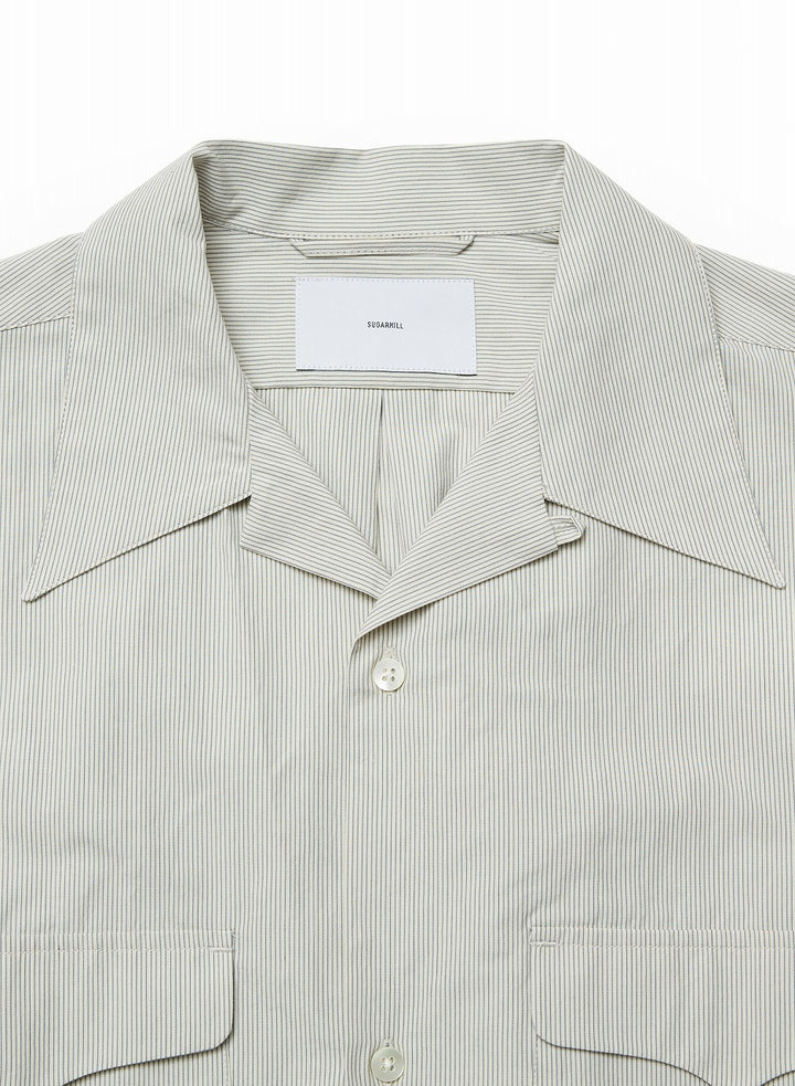 STRIPE OPEN-COLLAR SHIRT