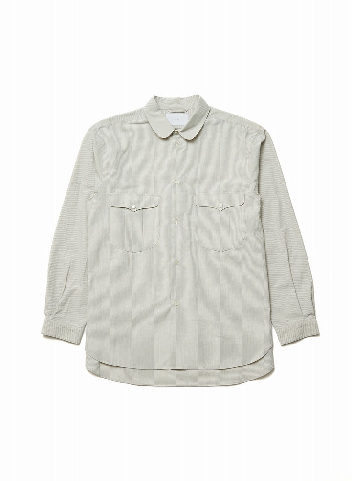 STRIPE ROUND-COLLAR SHIRT