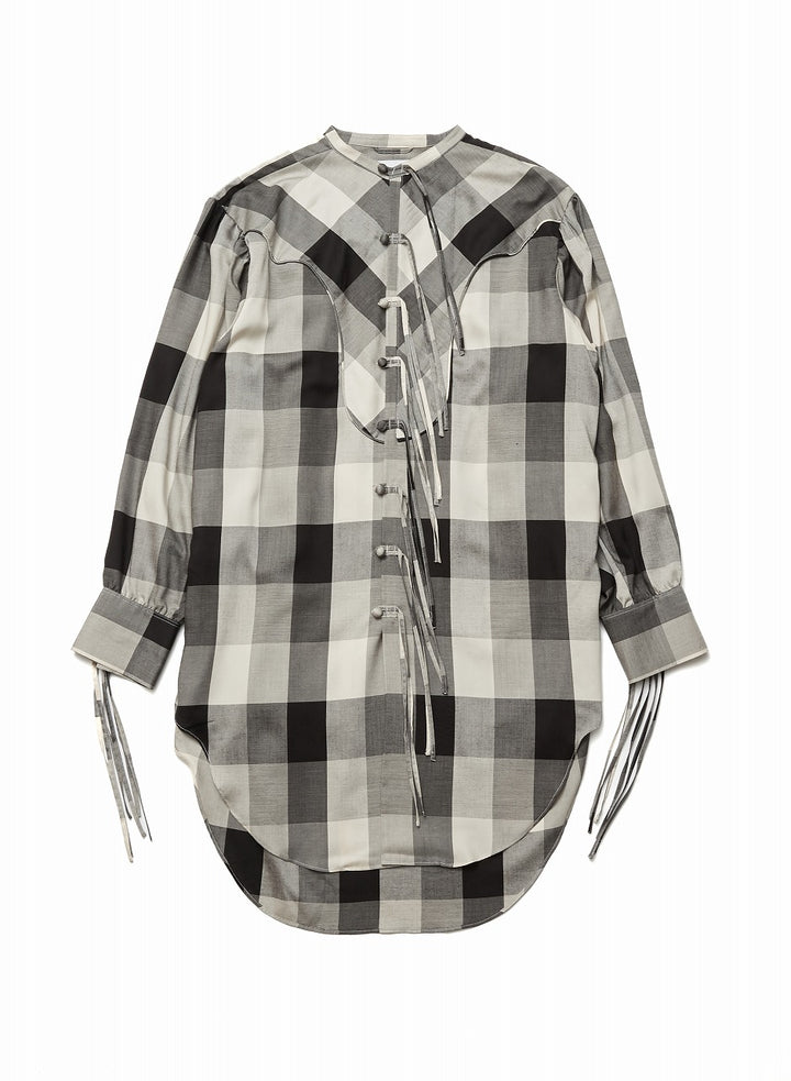 BLOCK CHECK CORDED SHIRT