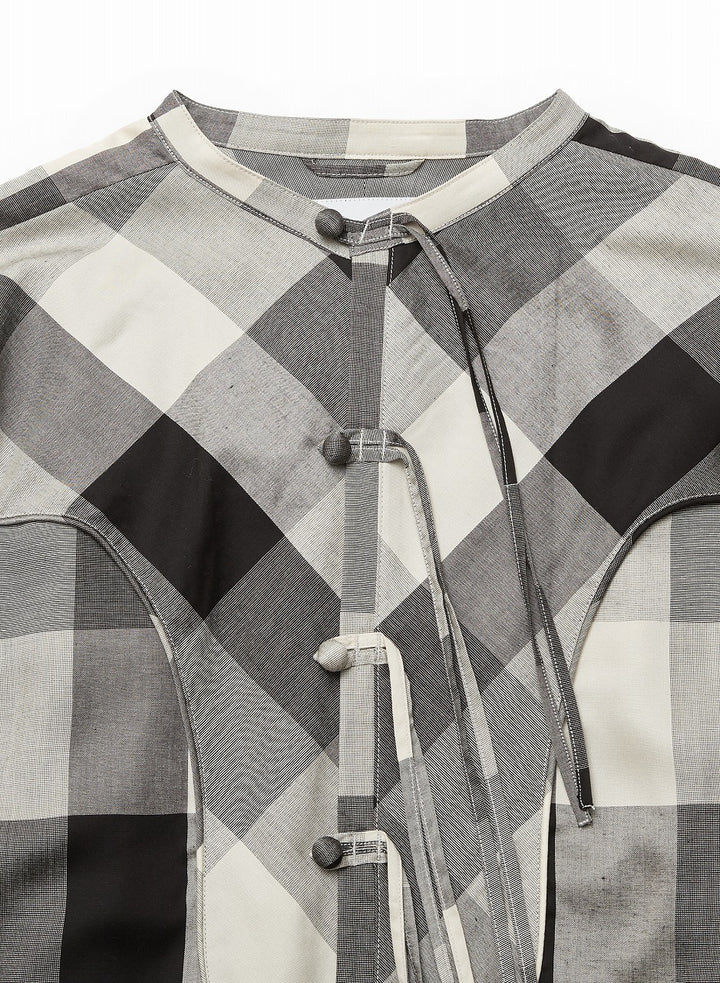 BLOCK CHECK CORDED SHIRT