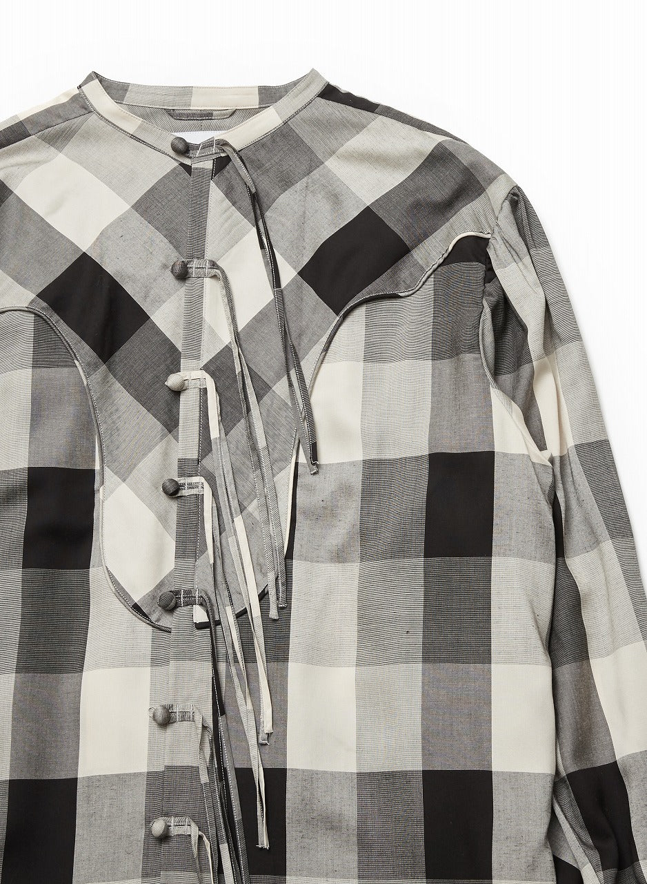 BLOCK CHECK CORDED SHIRT