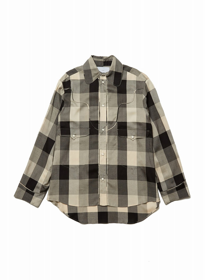 BLOCK CHECK WESTERN SHIRT