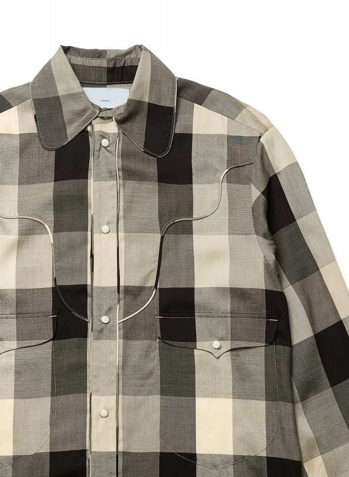 BLOCK CHECK WESTERN SHIRT