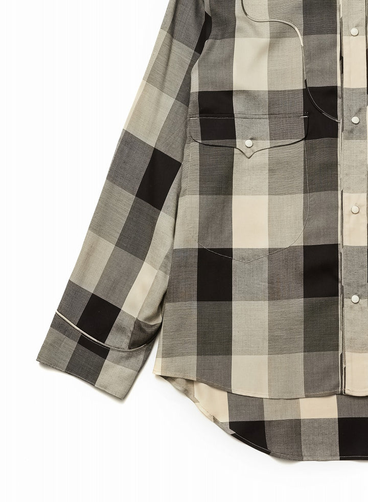 BLOCK CHECK WESTERN SHIRT