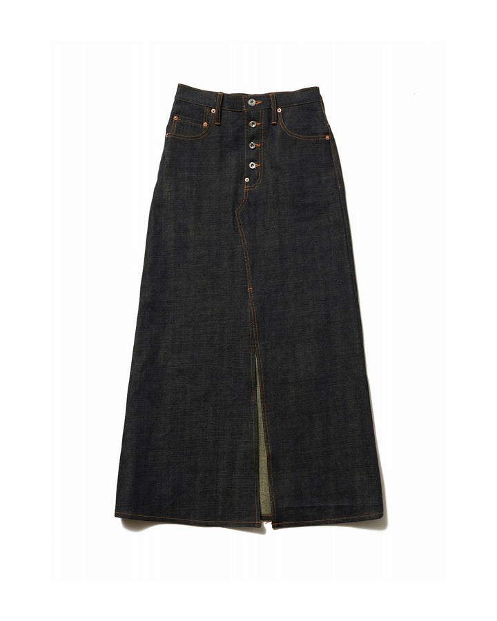 RIGID DENIM LONG SKIRT