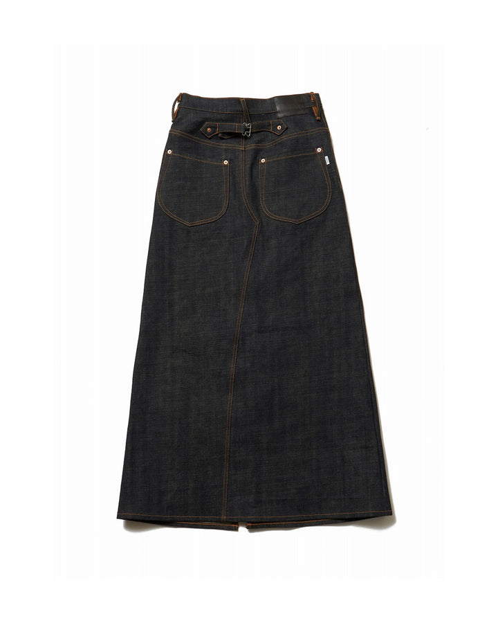 RIGID DENIM LONG SKIRT