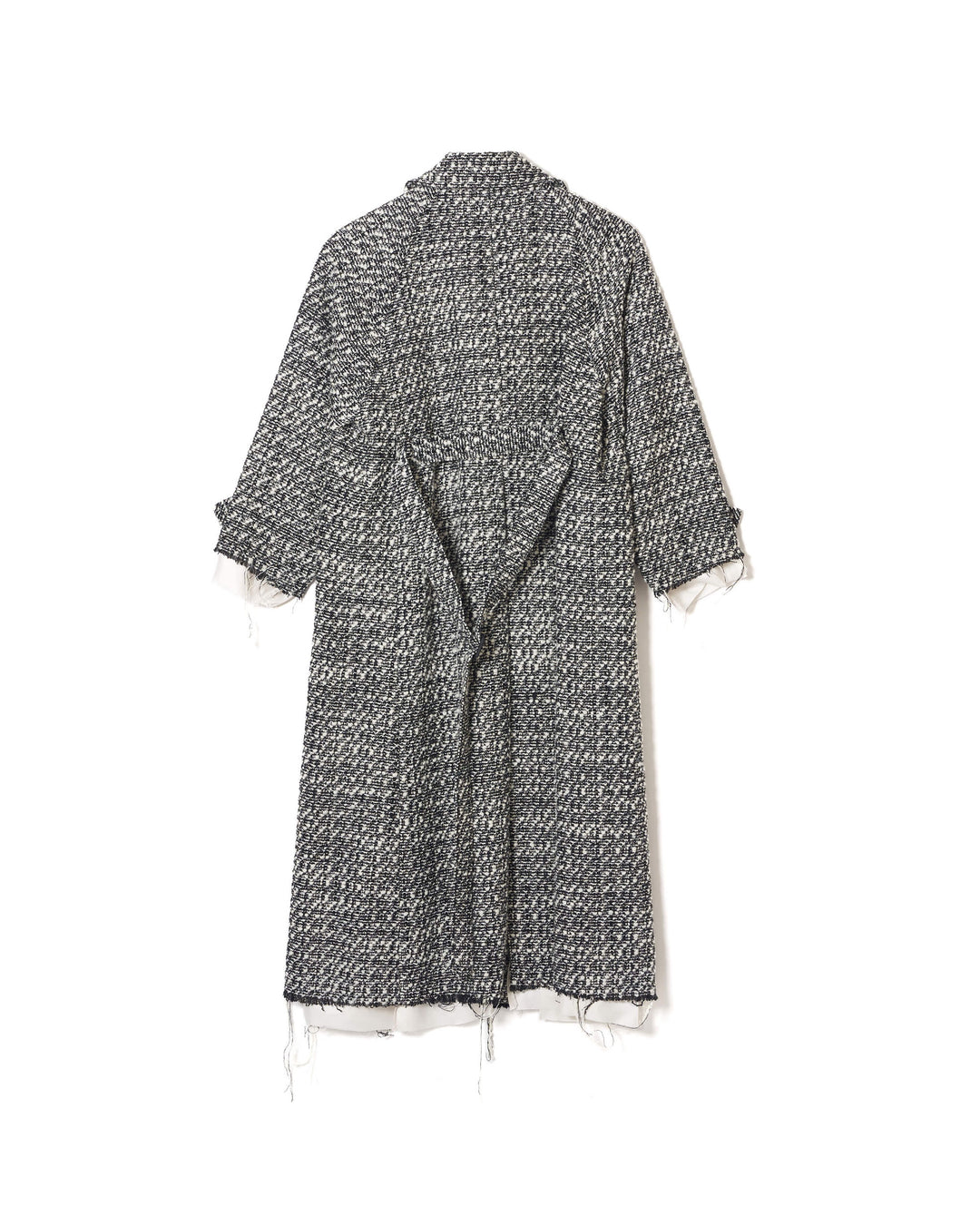 BOUCLE WOOL LONG COAT