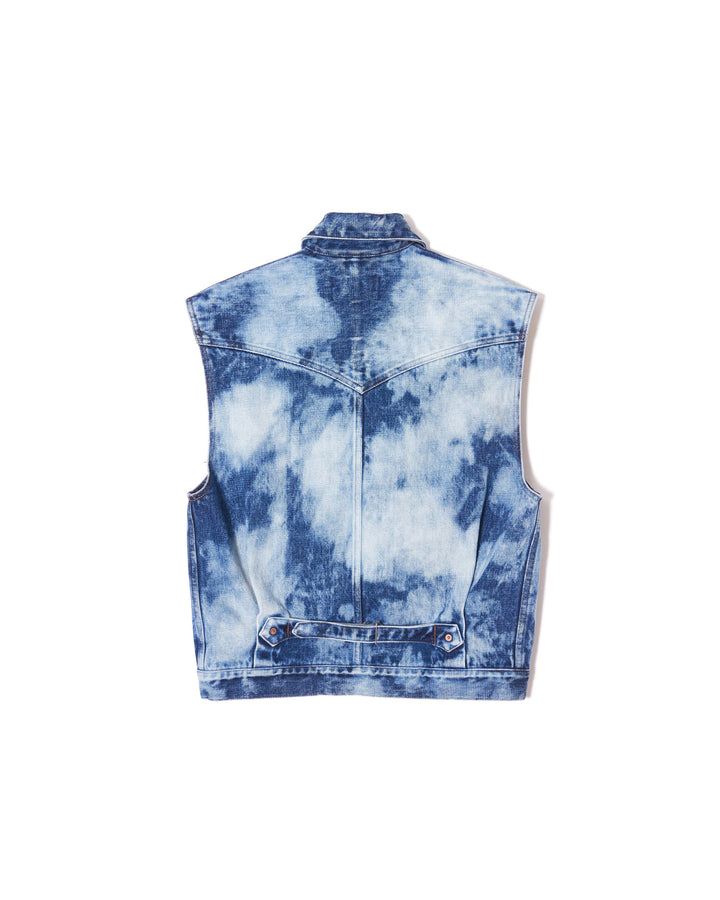 RANDOM BLEACH CLASSIC DENIM VEST