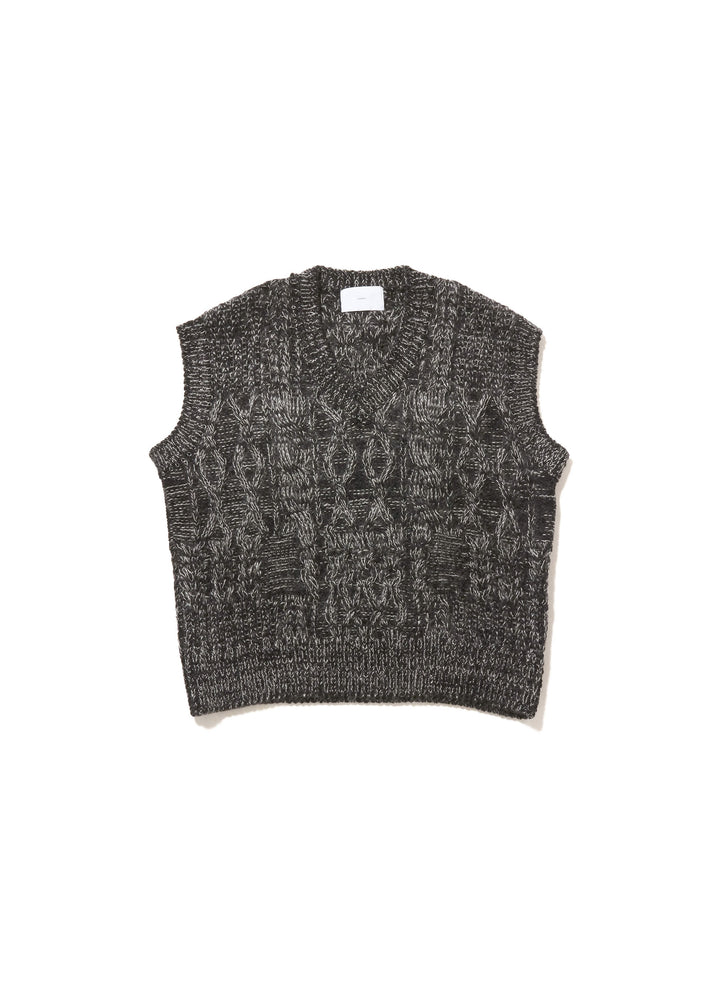 ARAN KNIT SWEATER VEST